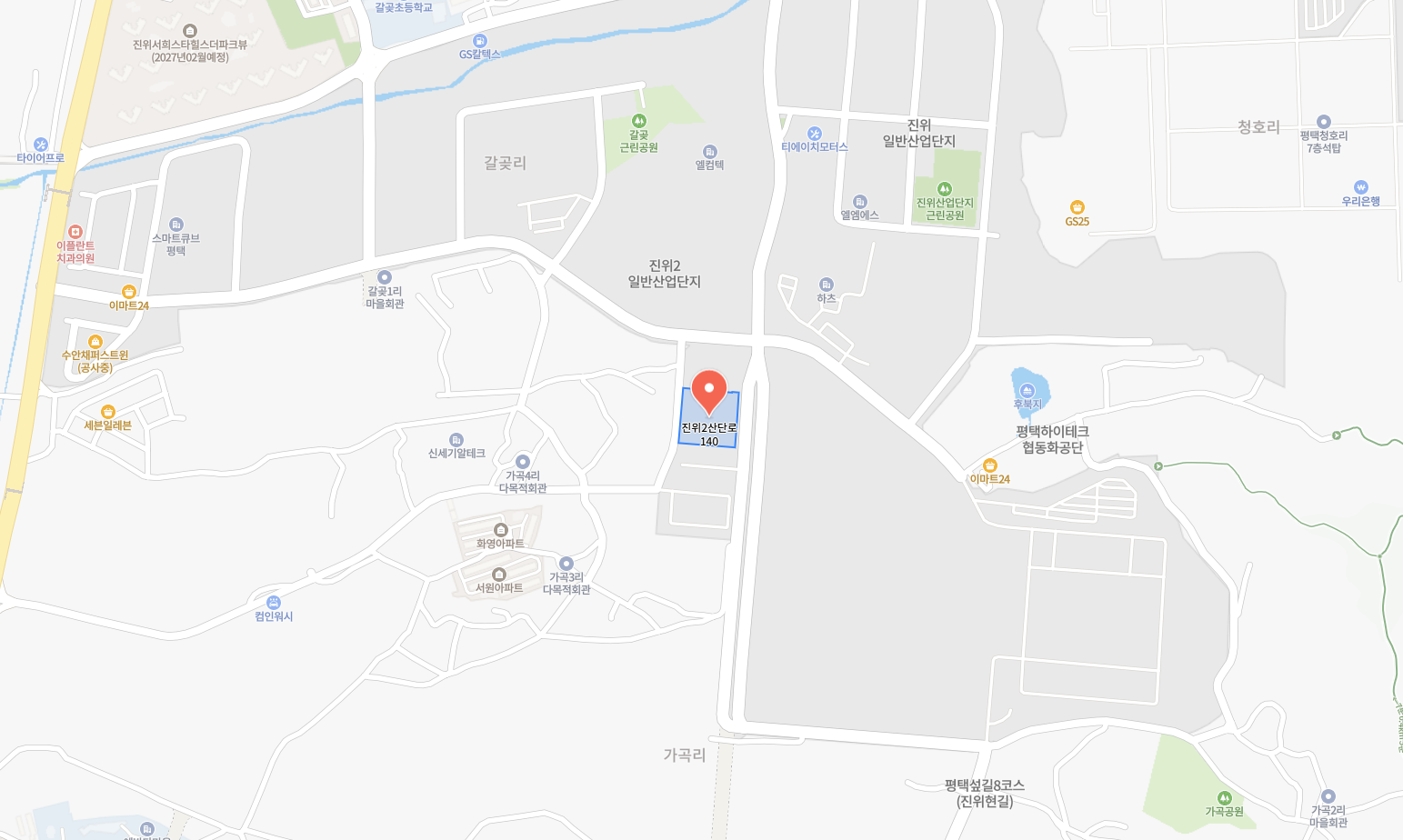 평택 지사 지도